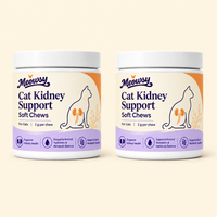Two jars of Meowsy Cat Kidney Support