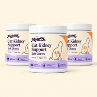 Three jars of Meowsy Cat Kidney Support