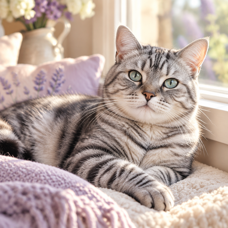 Relaxed senior cat